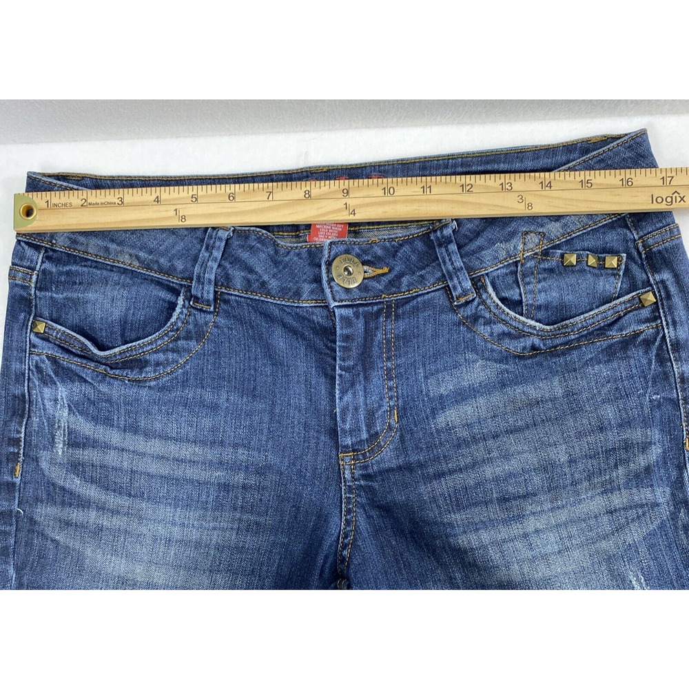 Elle Jeans Womens Size 10 Skinny Boyfriend Distress Dark Wash Denim Casual - Picture 7 of 14